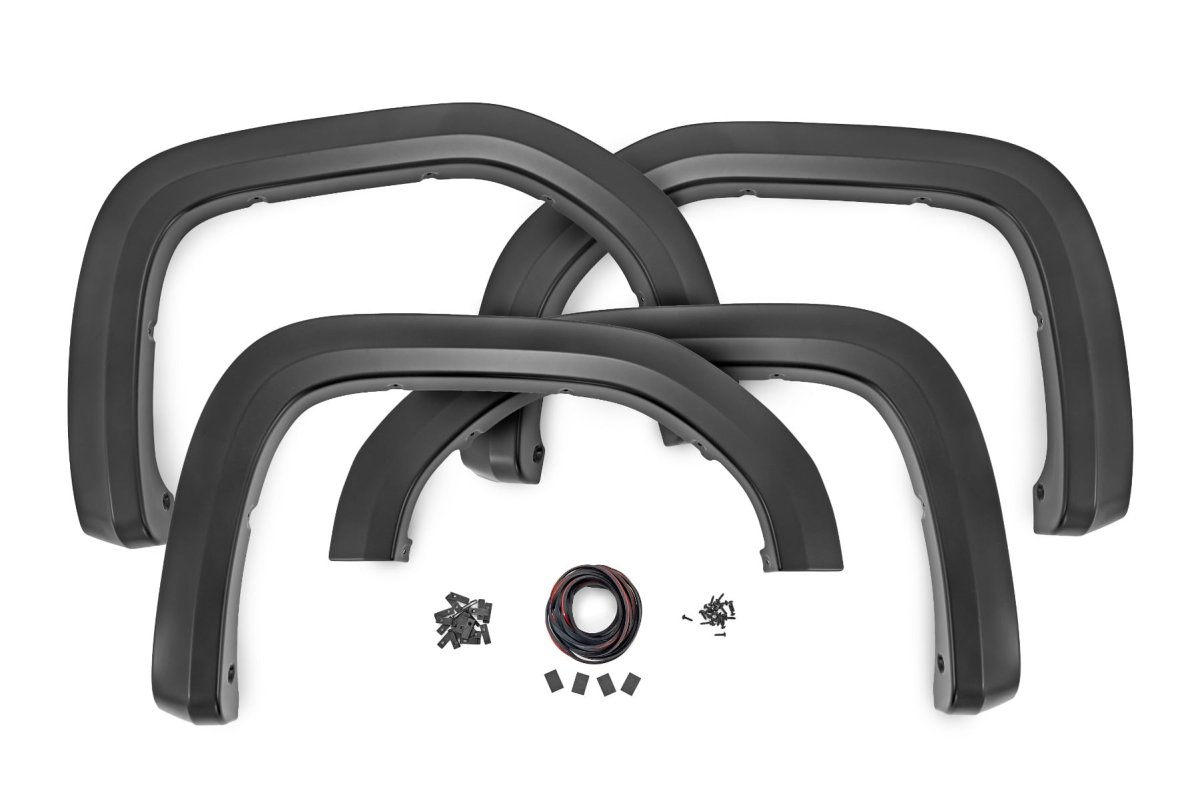 GMC Sierra 1500 Fender Flares - Rough Country - Sport - Coastal Dune - '19-'26